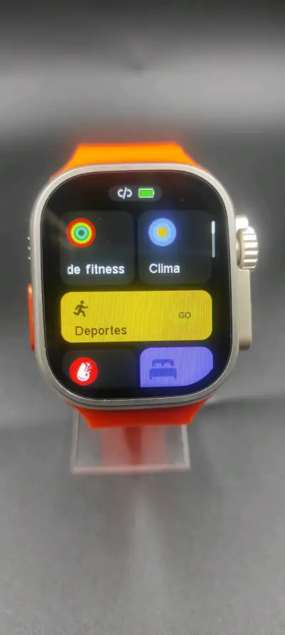 Smartwatch con correa naranja vibrante - miniatura 5