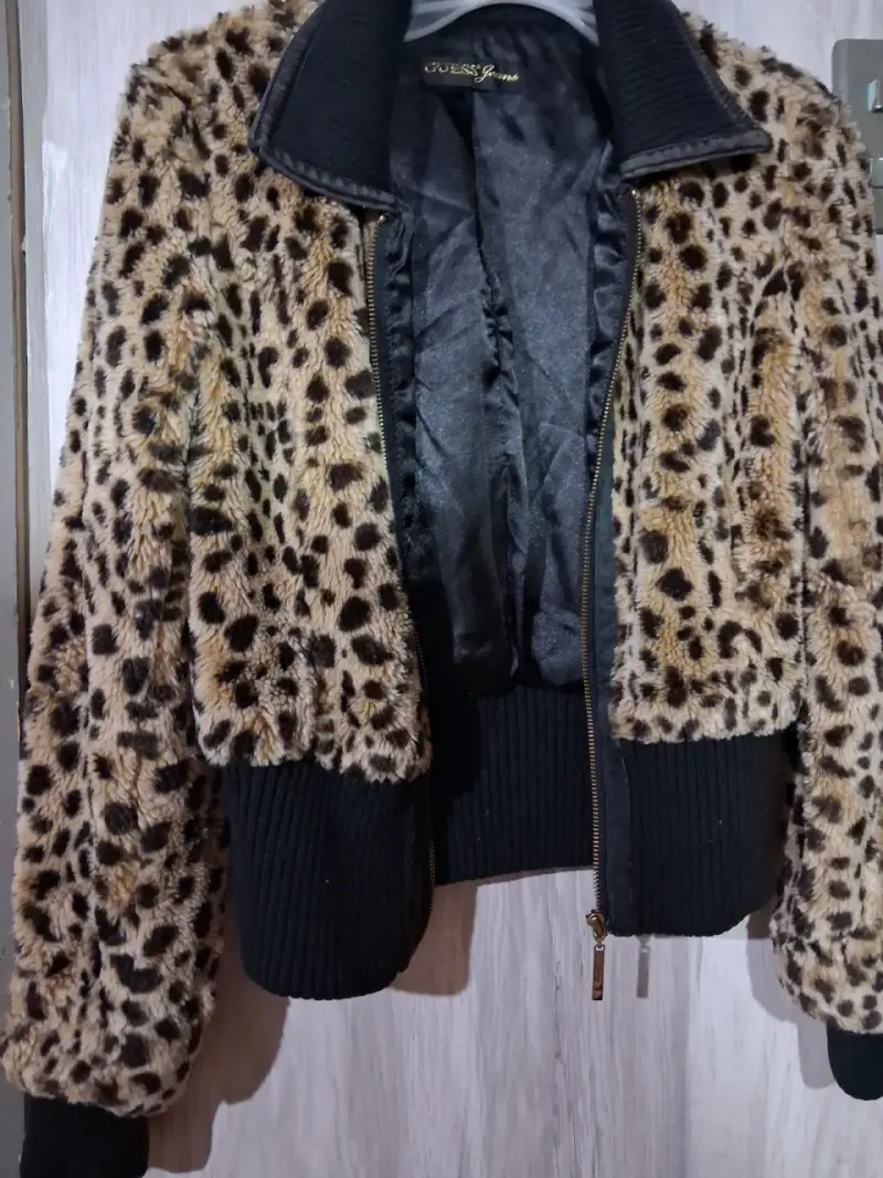 Chaqueta de piel sintética con estampado animal - 2