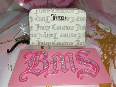 Billetera Juicy Couture beige con logo - miniatura 2