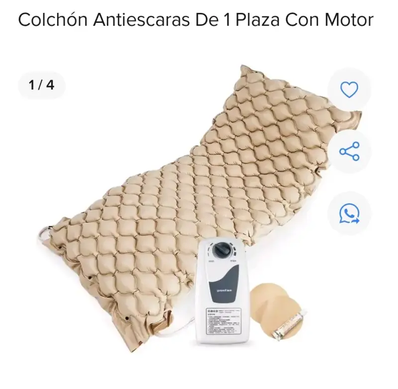 Colchón antiescaras de 1 plaza con motor