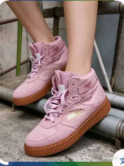 Zapatillas altas Puma réplicas  rosas para mujer - miniatura 2