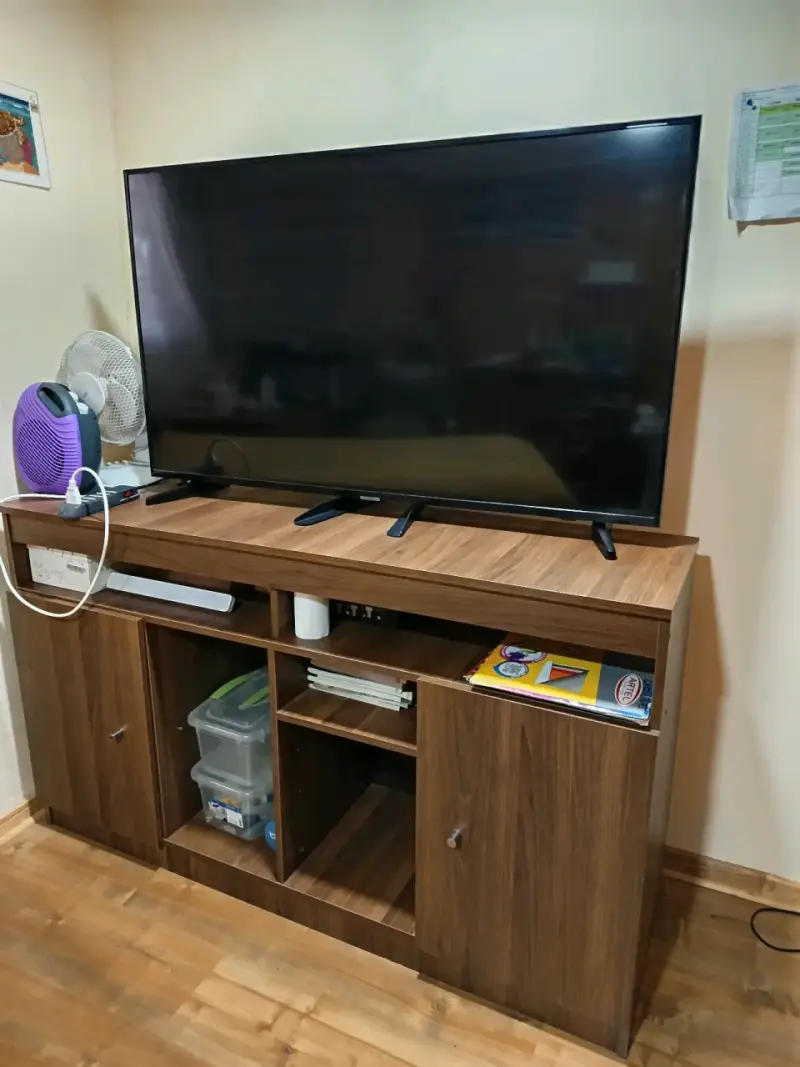 Mesa de madera con cajón estilo rústico - 4