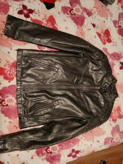 Chaqueta de cuero negra pepejeans talla S - miniatura 1