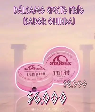 Bálsamo efecto frío sabor uva Starsex - miniatura 1