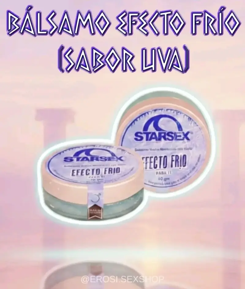 Bálsamo efecto frío sabor uva Starsex - 2