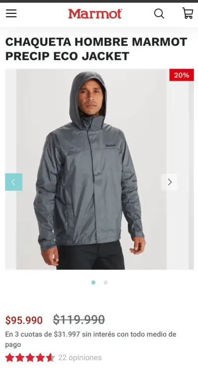 Chaqueta impermeable Marmot PreCip Eco - miniatura 3