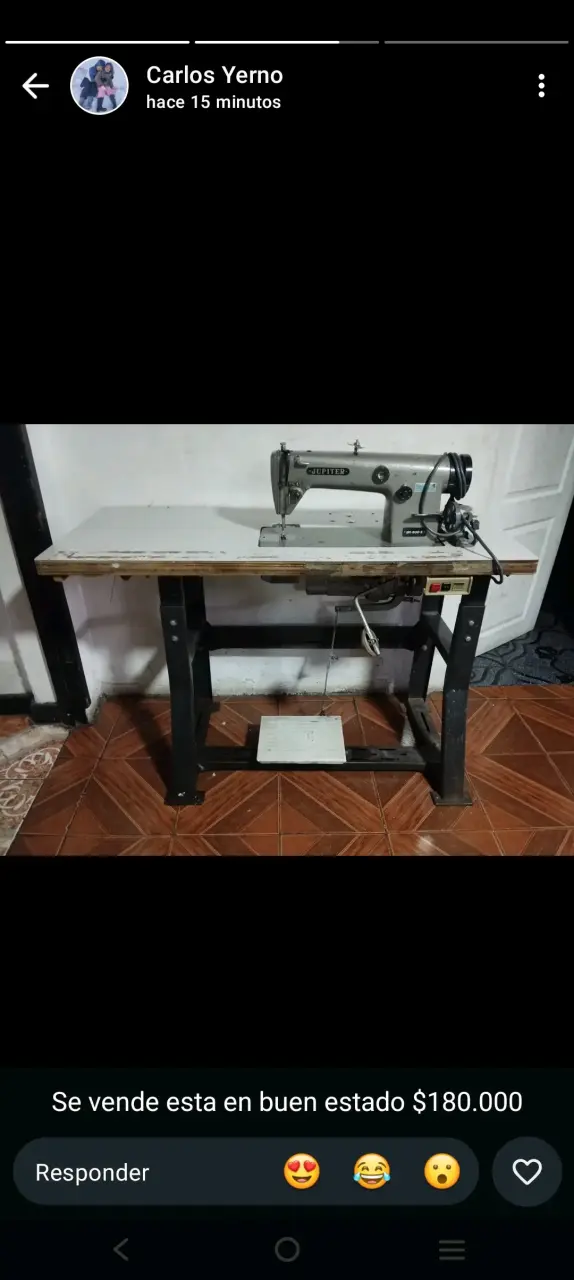 Máquina de coser industrial Júpiter en buen estado