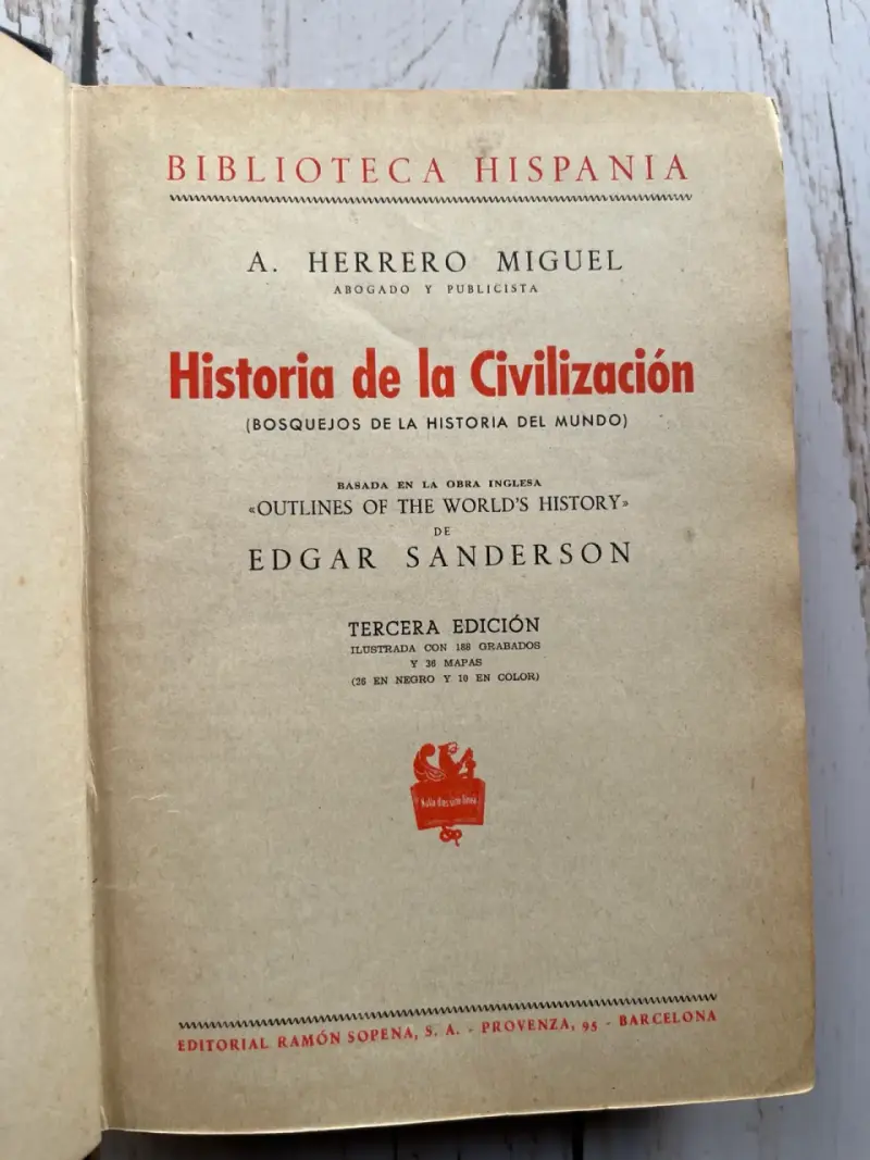 Libro antiguo 'Historia de la Civilización' - 3