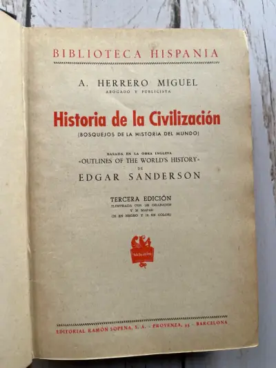 Libro antiguo 'Historia de la Civilización' - miniatura 3