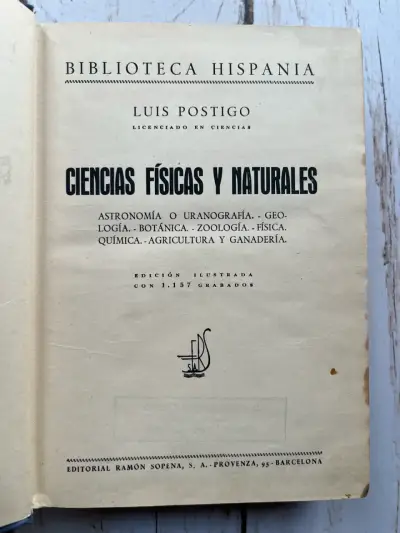 Libro antiguo Ciencias Físicas y Naturales - miniatura 4
