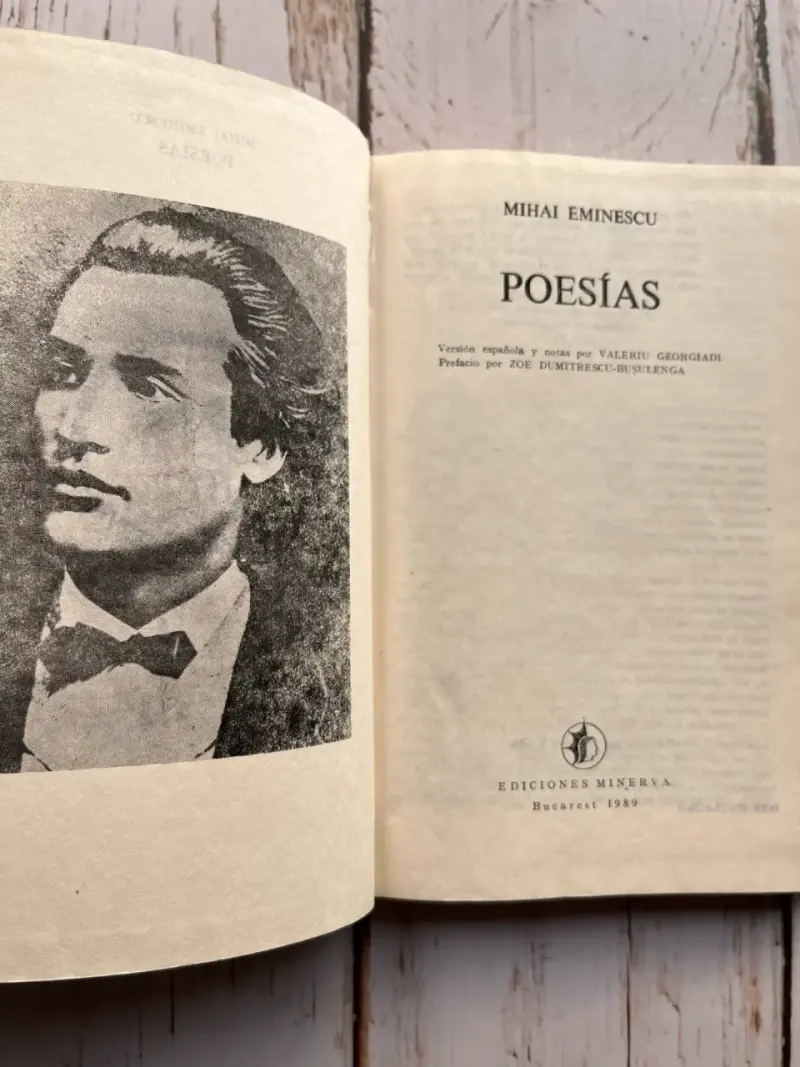 Libro 'Poesías' de Mihai Eminescu 1989 - 1