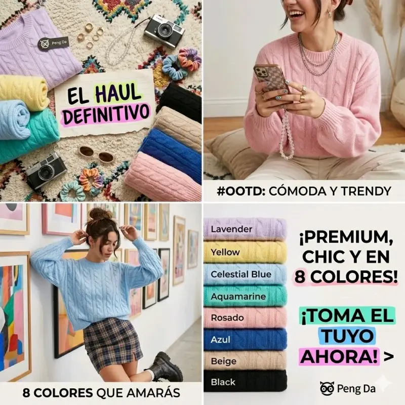 Suéter de lana en varios colores - 1