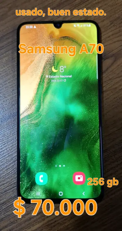 Samsung A70 usado 256GB en buen estado - miniatura 1