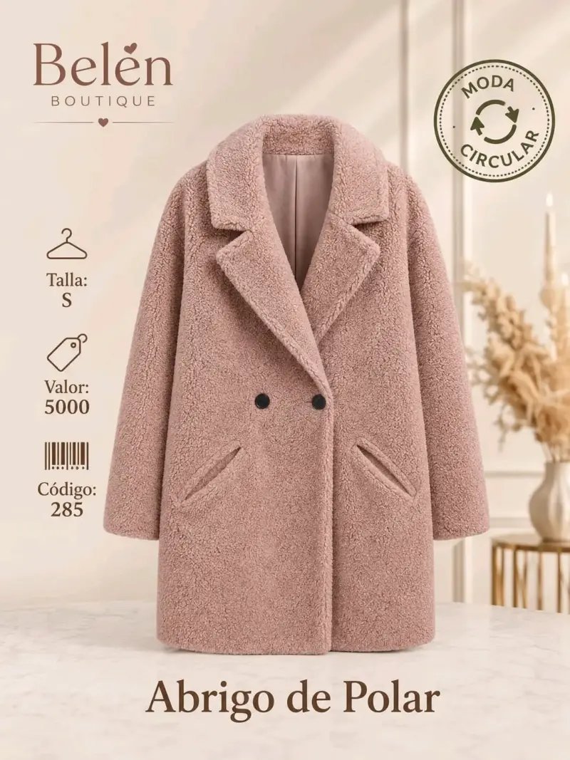Abrigo de polar rosa Belén Boutique