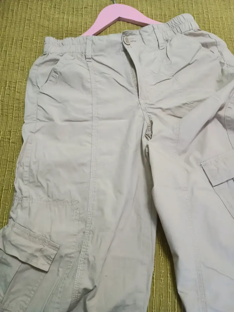 Pantalones cargo beige mujer - 2