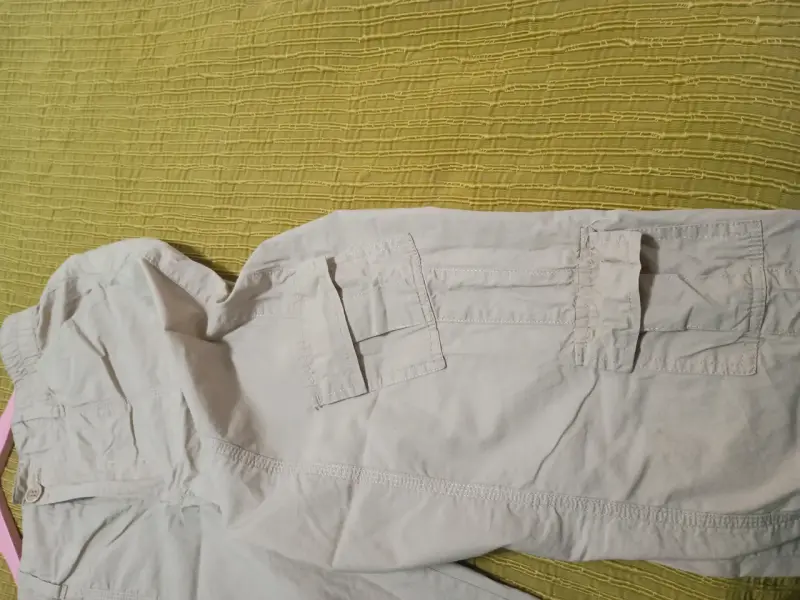 Pantalones cargo beige mujer - 4
