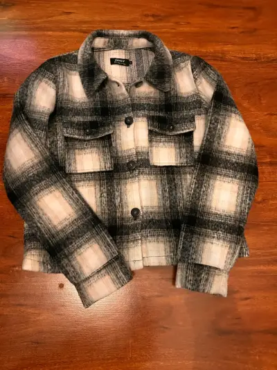 Chaqueta de lana a cuadros Only - miniatura 1