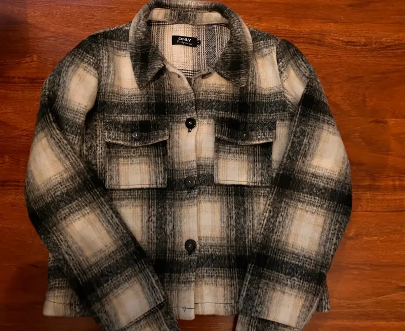 Chaqueta de lana a cuadros Only - 3