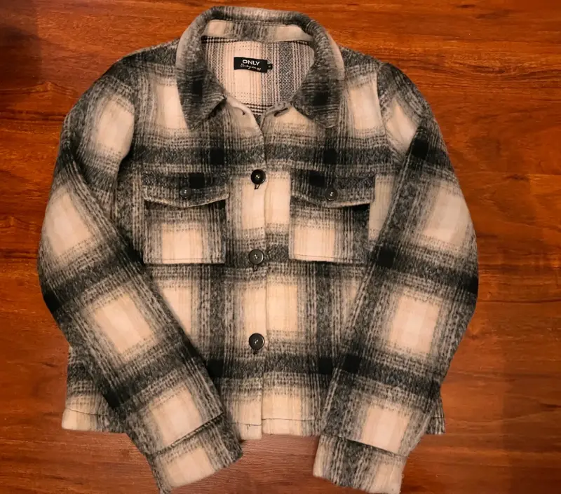 Chaqueta de lana a cuadros Only - 4