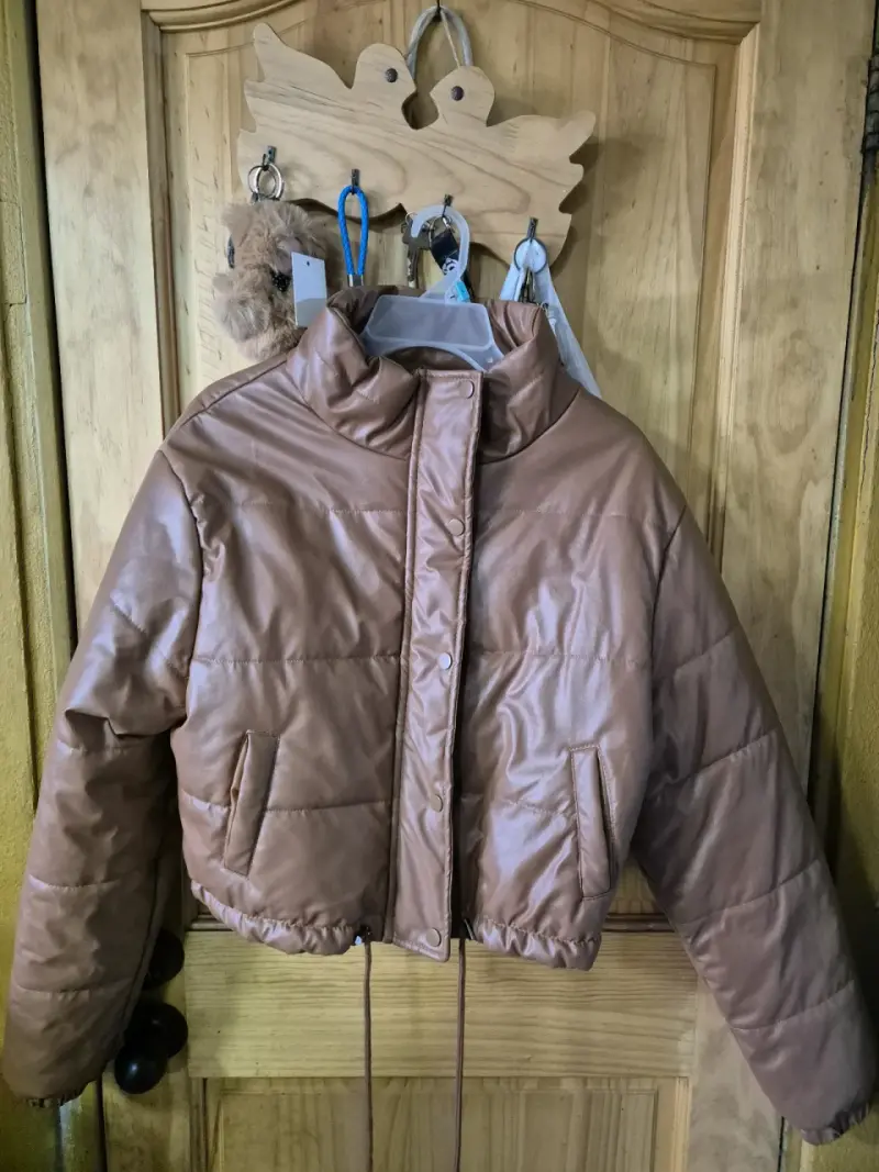 Chaqueta acolchada marrón para mujer - 1