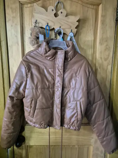 Chaqueta acolchada marrón para mujer - miniatura 1