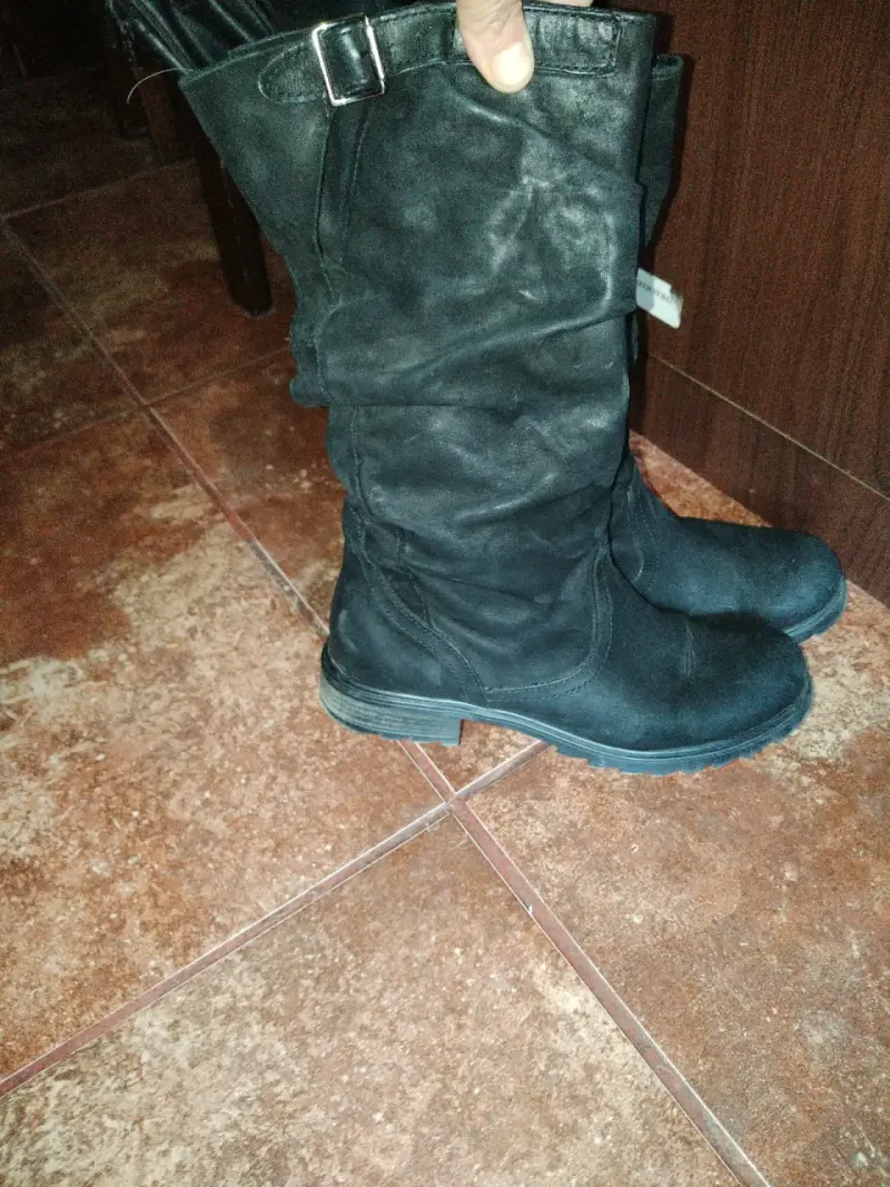 Botas negras de cuero para mujer - 3