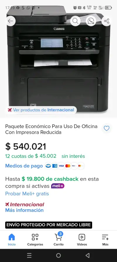 Impresora multifunciona canon láser imagineglas - miniatura 6