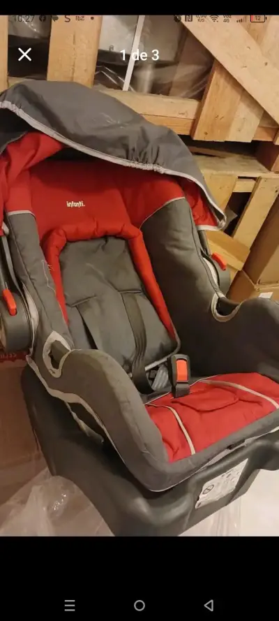 Silla de auto Infanti  de recién nacidoroja y gris - miniatura 1