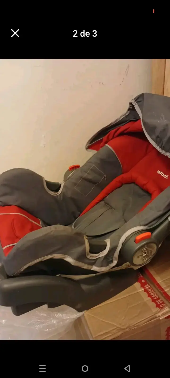 Silla de auto Infanti de recién nacidoroja y gris - 2