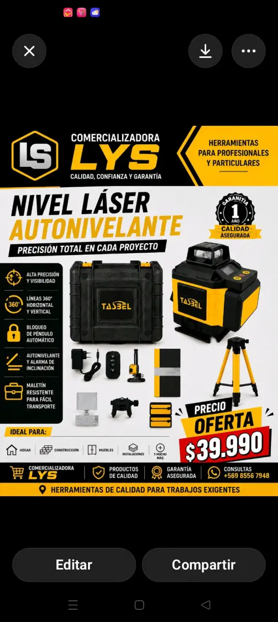 Nivel láser autonivelante con maletín