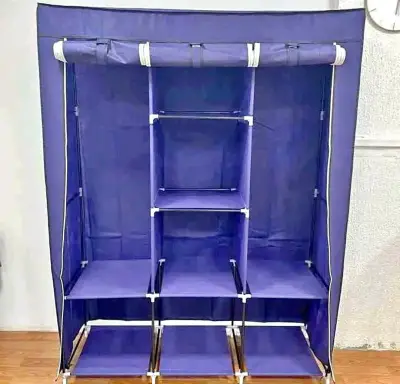 🤩💯Armario portátil de tela marrón con estantes😍💞 - miniatura 4