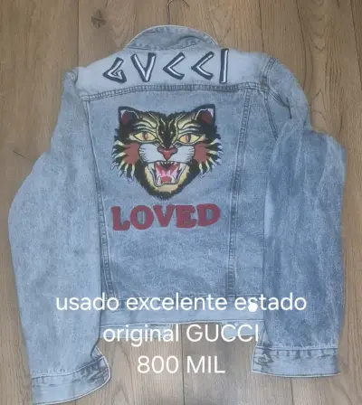 Chaqueta de mezclilla Gucci con diseño de tigre - miniatura 1