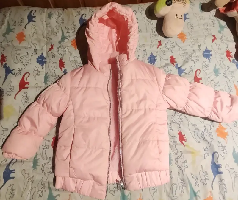 Chaqueta rosada de invierno para niña - 1