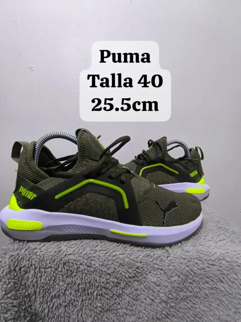 Zapatillas Puma talla 40 verde neón