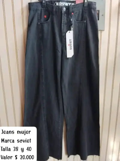 Jeans mujer desgastados Soviet gris - miniatura 3