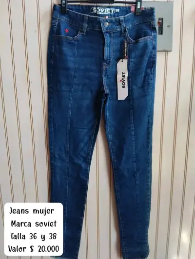 Jeans mujer desgastados Soviet gris - miniatura 4