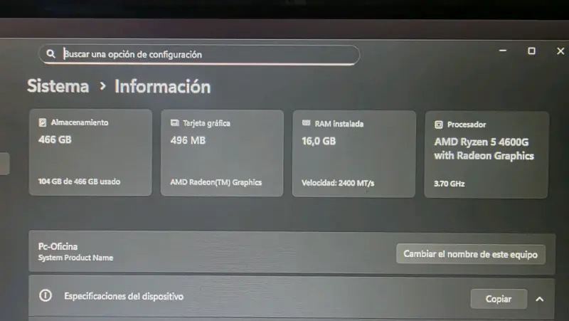 PC Gamer Ryzen 5 4600. 16gb Ram - 3