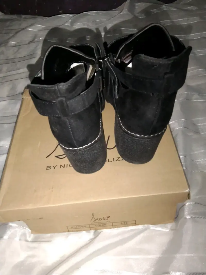 Botines negros de gamuza para mujer - 3