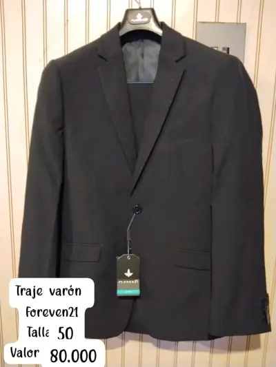 Traje de hombre negro Forever21 talla 50 y 46 - miniatura 1