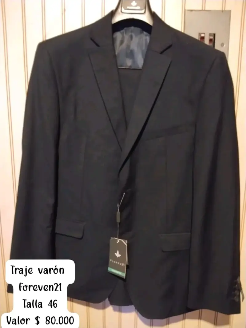 Traje de hombre negro Forever21 talla 50 y 46 - 2