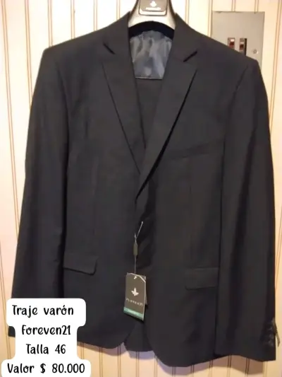 Traje de hombre negro Forever21 talla 50 y 46 - miniatura 2