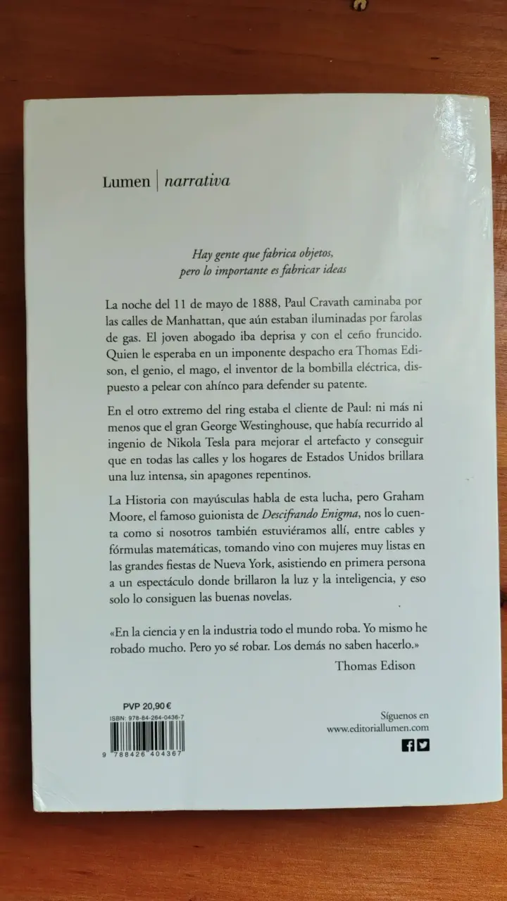 Libro 'La Luz de la Noche' de Graham Moore - 2