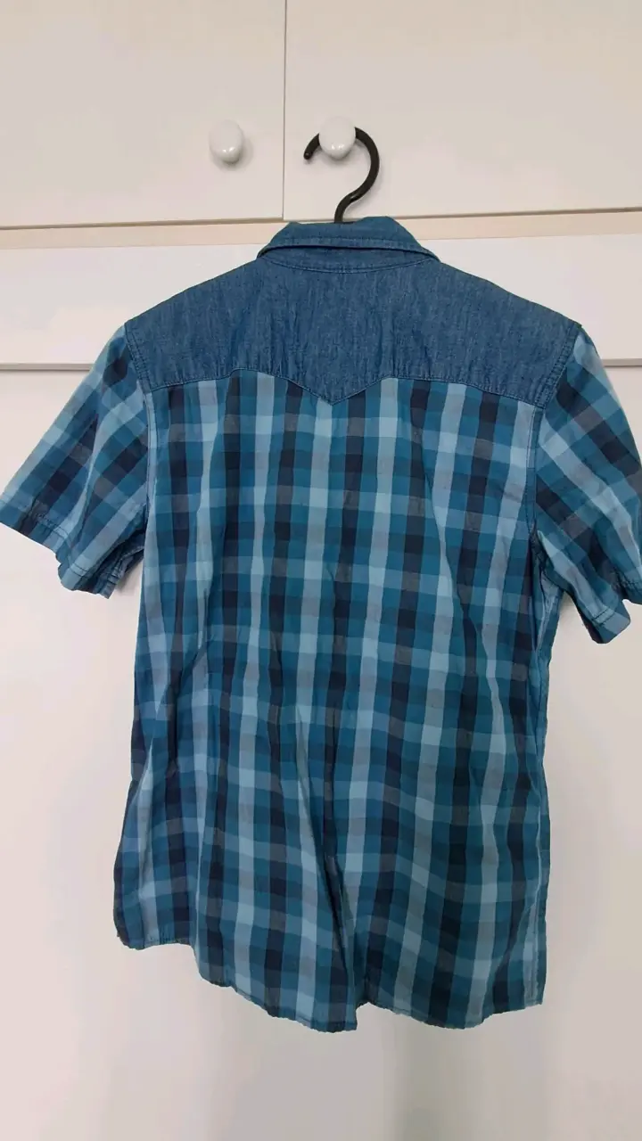 Camisa Levi's a cuadros azul Talla 12 - 2