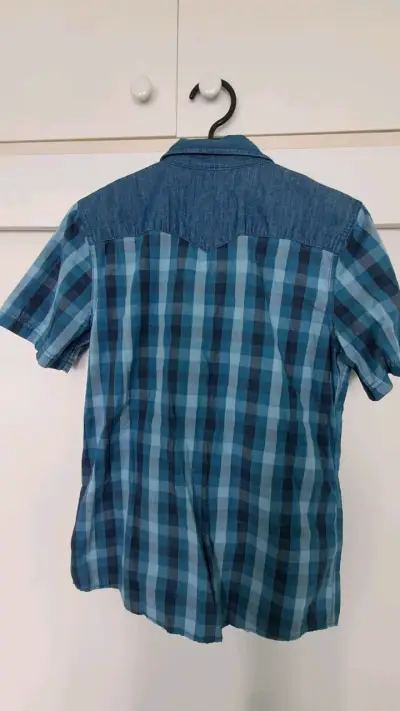 Camisa Levi's a cuadros azul Talla 12 - miniatura 2