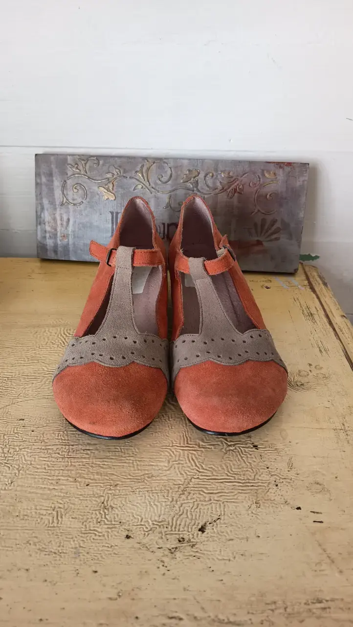Zapatos de gamuza bicolor para mujer - 1