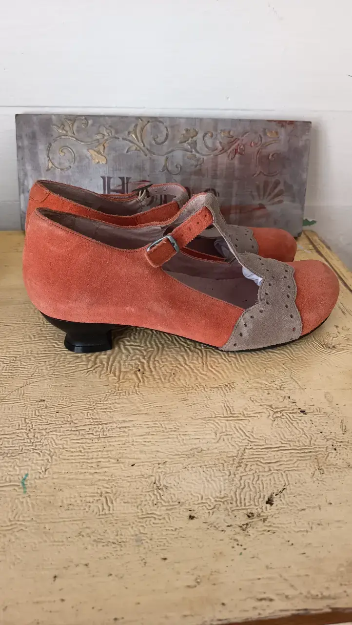 Zapatos de gamuza bicolor para mujer - 2
