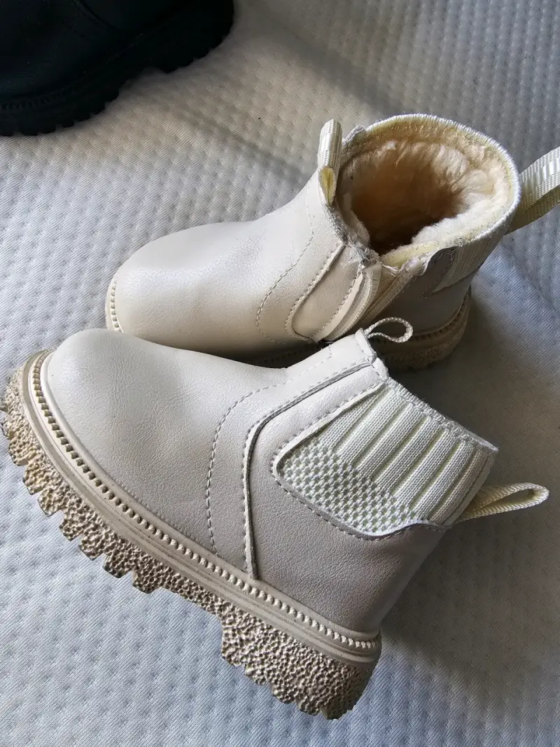 Botines de cuero negro con forro de lana - 6