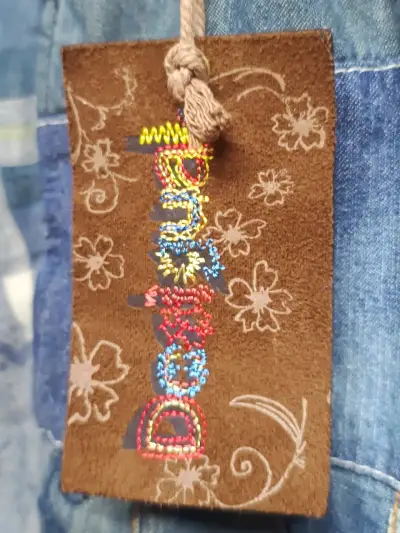 Pantalones Bombachos Desigual de Mezclilla - miniatura 4