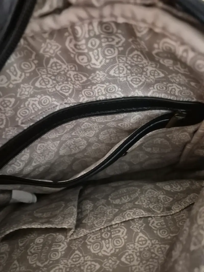 Mochila de cuero negra Umbrale, original - 6