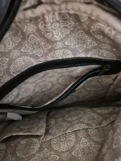Mochila de cuero negra Umbrale, original - miniatura 6